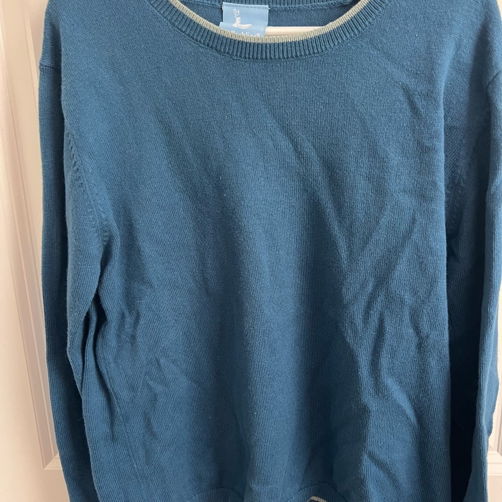 Bella Bliss Boys Teal Crew Neck Sweater